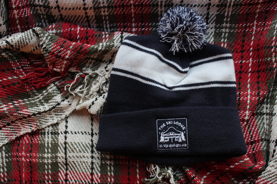 Ski Lodge Beanie - Blue / White
